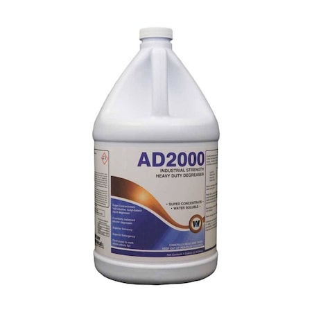 Warsaw Chemical AD-2000, Super concentrated heavy duty degreaser, 1-Gallon, 4PK 21324-0000004